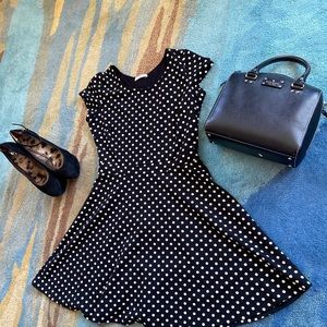 Polka dot fit and flare dress
